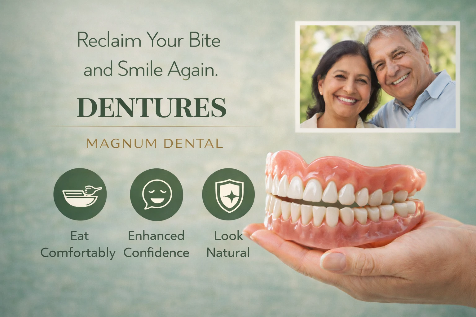 Custom dentures for comfortable tooth replacement