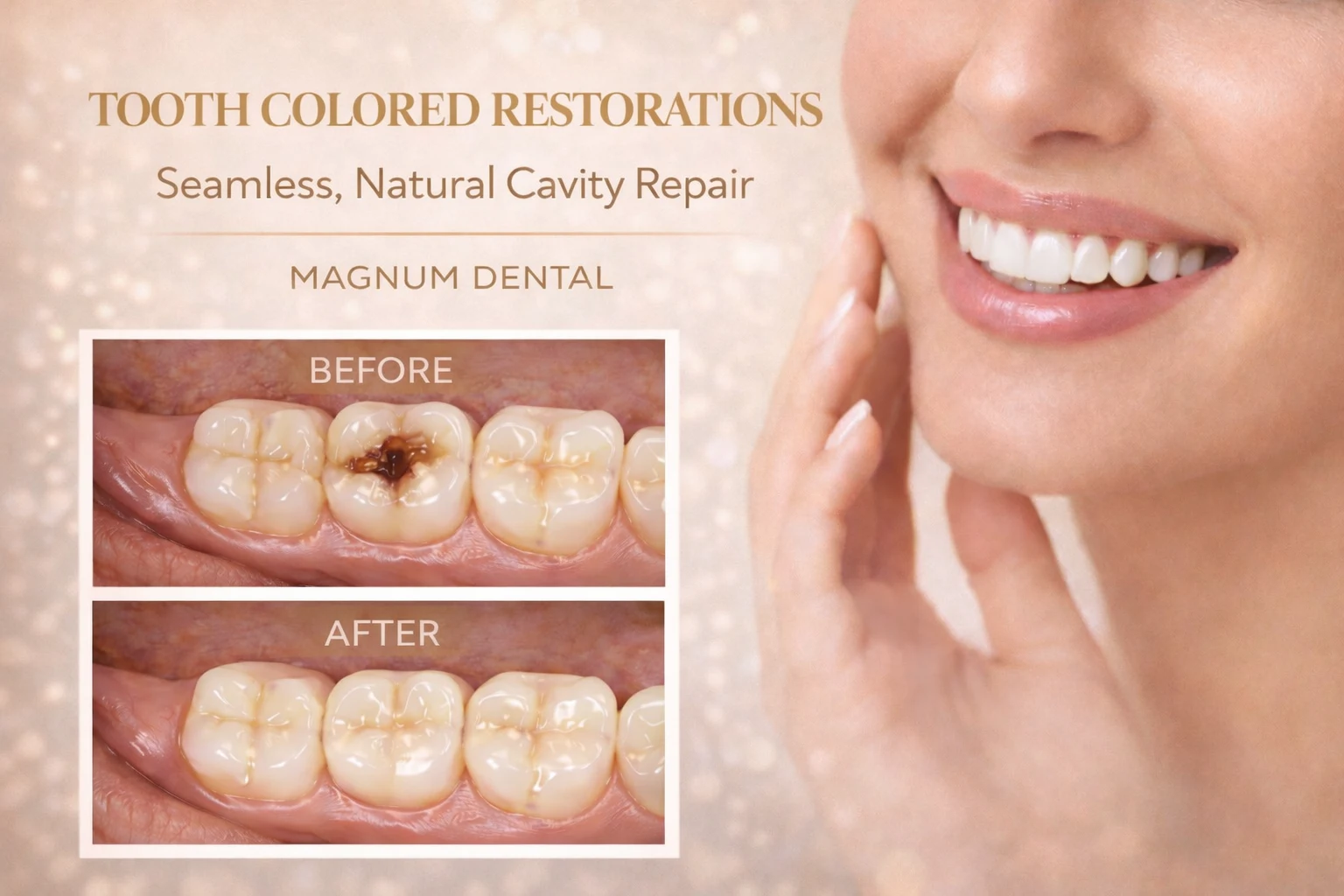 Tooth colored restorations for natural looking fillings