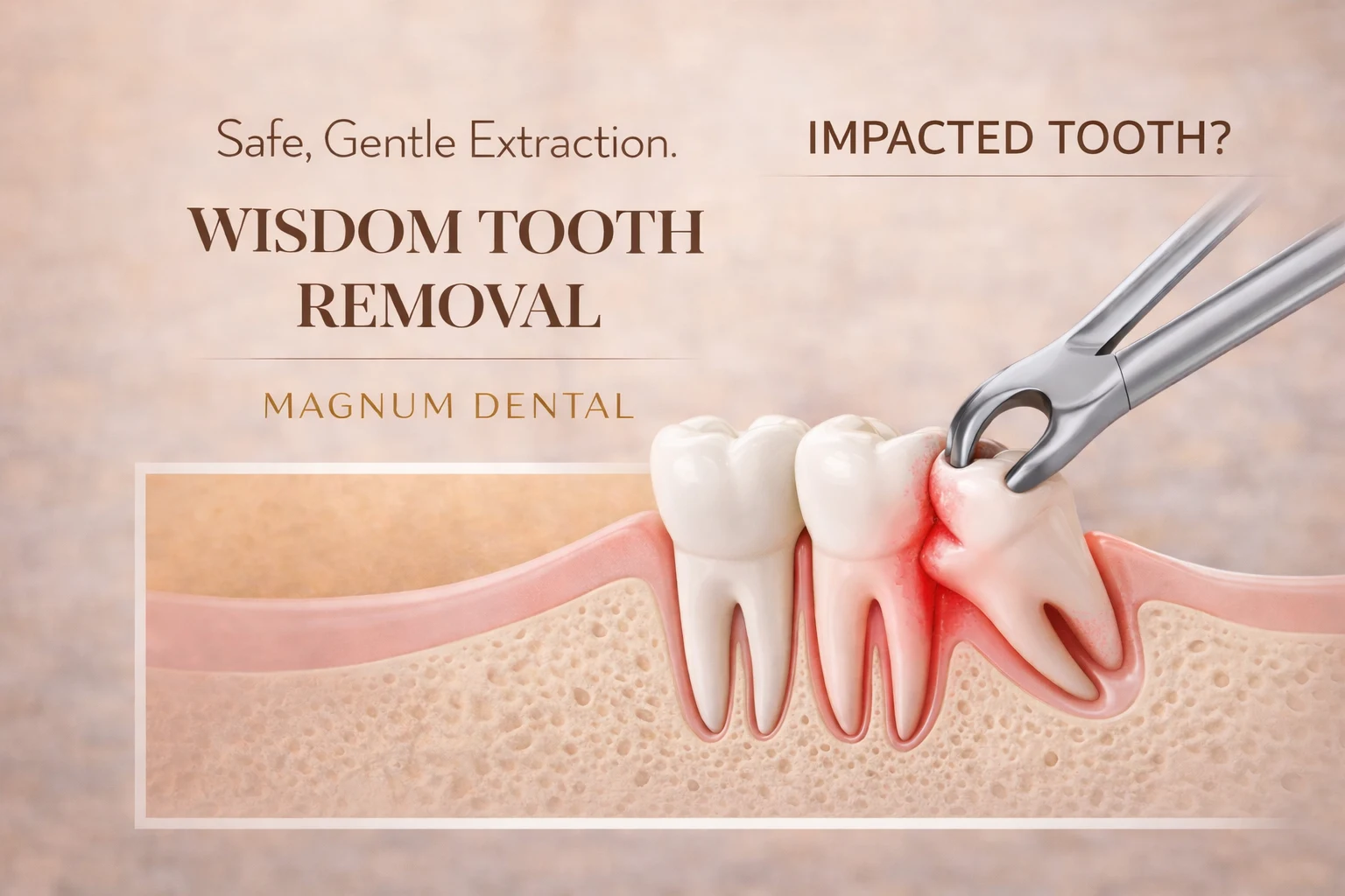 Safe wisdom tooth removal procedure